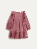 Baby Lilac/Red Velour Dress
