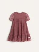 Kids' Red Embroidered Dress