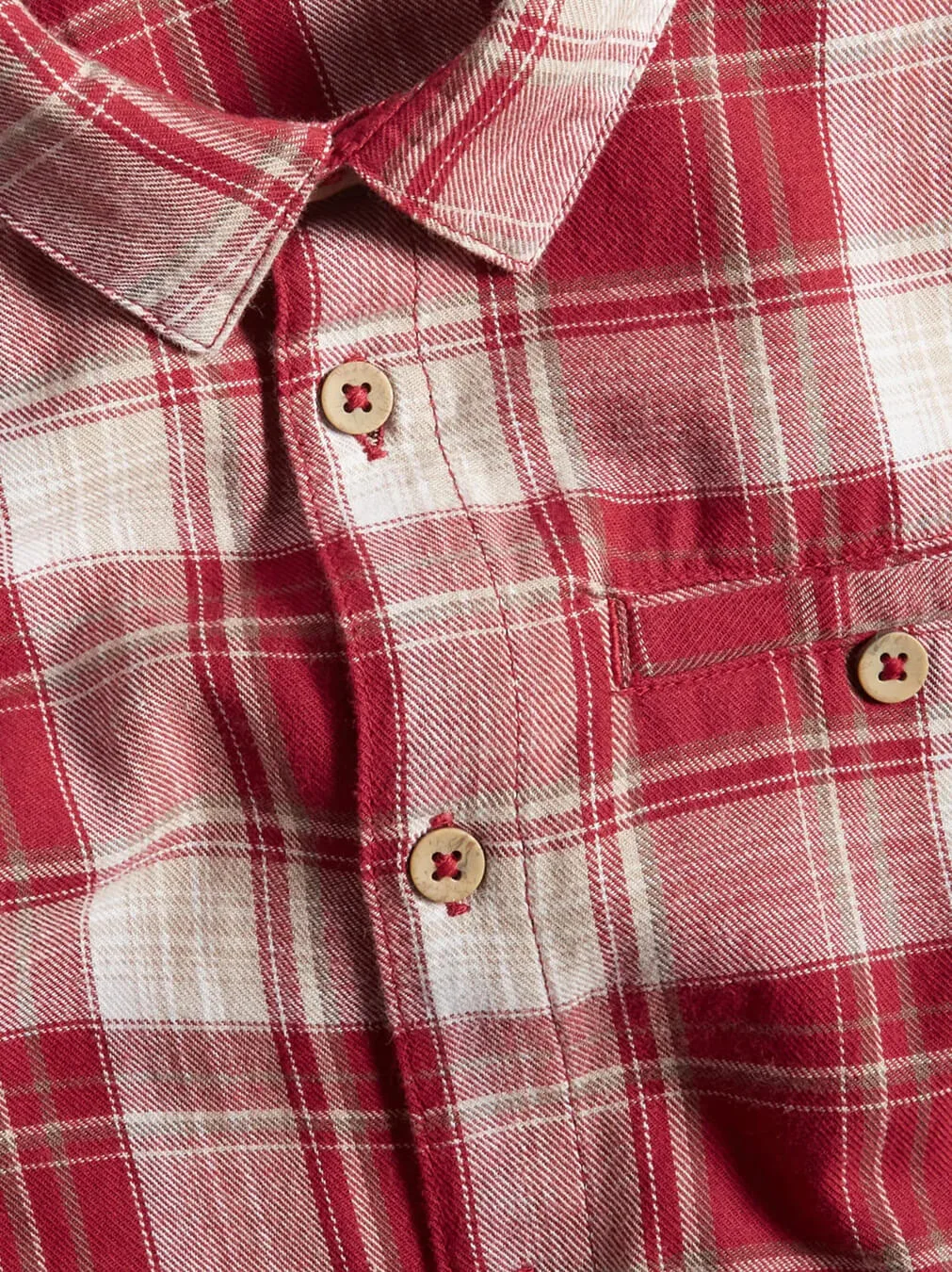 Kids' Red/White Checked Shirt - الصورة 2